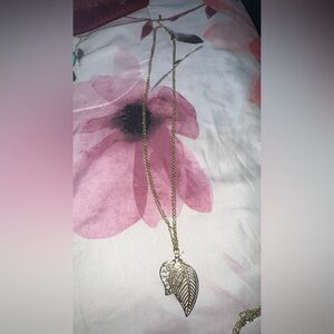 Gold leaf necklace